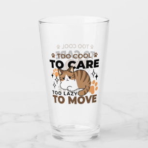 Too Cool to Care, Too Lazy to Move – Relaxing Cat Glass