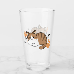 Too Cool to Care, Too Lazy to Move – Relaxing Cat Glass