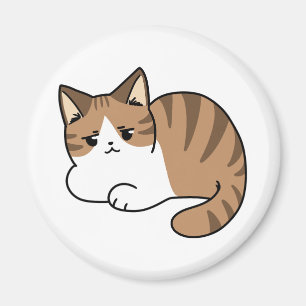 Too Cool to Care, Too Lazy to Move – Relaxing Cat Magnet