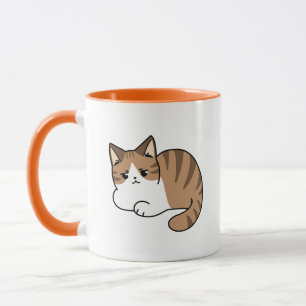 Too Cool to Care, Too Lazy to Move – Relaxing Cat  Mug