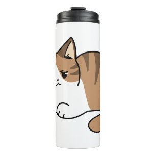 Too Cool to Care, Too Lazy to Move – Relaxing Cat  Thermal Tumbler