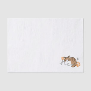Too Cool to Care, Too Lazy to Move – Relaxing Cat  Tissue Paper