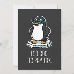 Too Cool to Pay Tax Resist Anti Trump  Holiday Card
