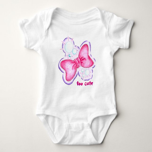 Too Cute Baby Bodysuit (Front)