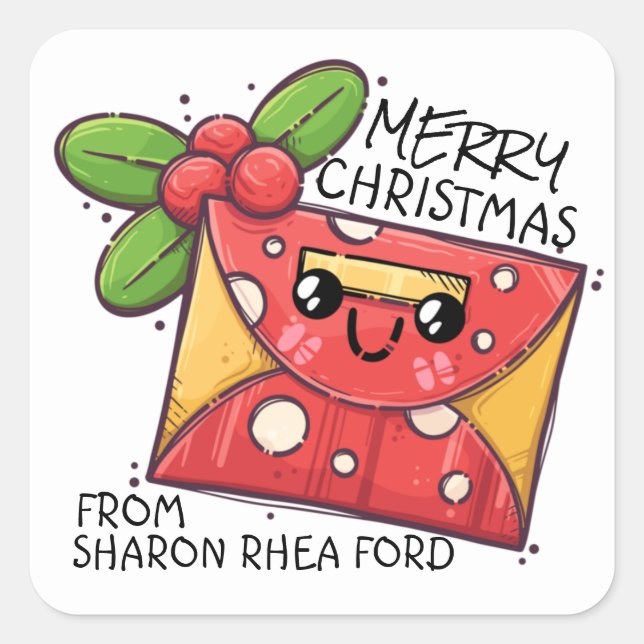 TOO CUTE Christmas Sticker (Front)