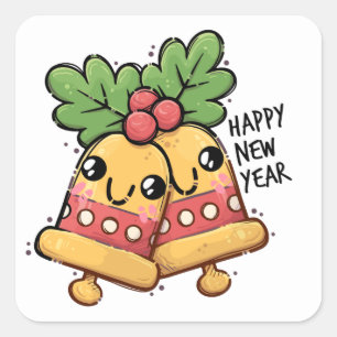 TOO CUTE HAPPY NEW YEAR Sticker