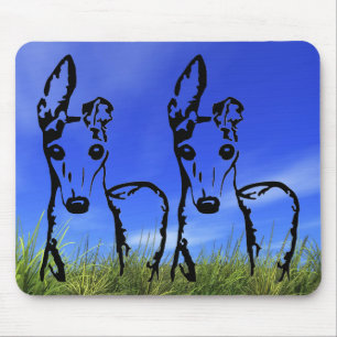 Too Cute Italian Greyhound Mouse Mat