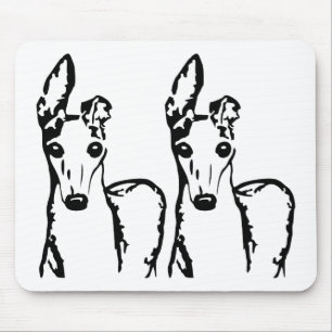 Too Cute Italian Greyhounds Mouse Mat