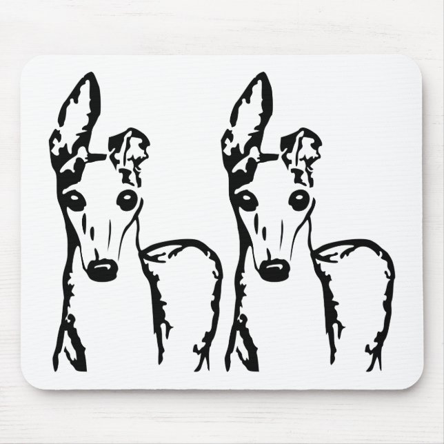 Too Cute Italian Greyhounds Mouse Mat (Front)