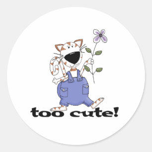 Too Cute Kitty Cat Classic Round Sticker