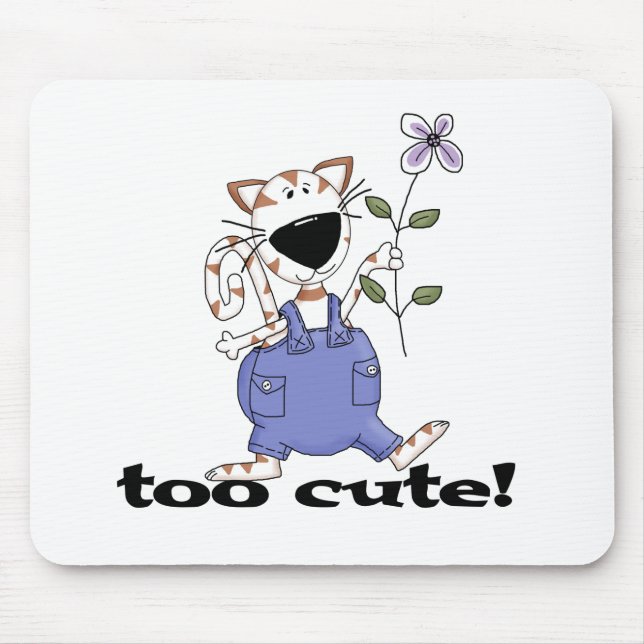 Too Cute Kitty Cat Mouse Mat (Front)