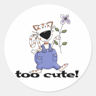 Too Cute Kitty Cat Tshirts and Gifts Classic Round Sticker