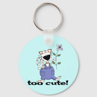 Too Cute Kitty Cat Tshirts and Gifts Key Ring