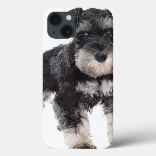 Too Cute Puppy Miniature Schnauzer Dog iPhone 13 Case