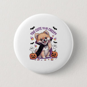 Too Cute to be Creepy Halloween Tee PNG 6 Cm Round Badge