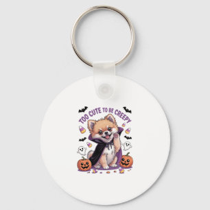 Too Cute to be Creepy Halloween Tee PNG Key Ring