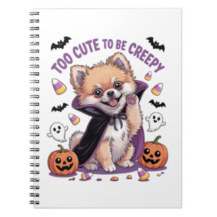 Too Cute to be Creepy Halloween Tee PNG Notebook