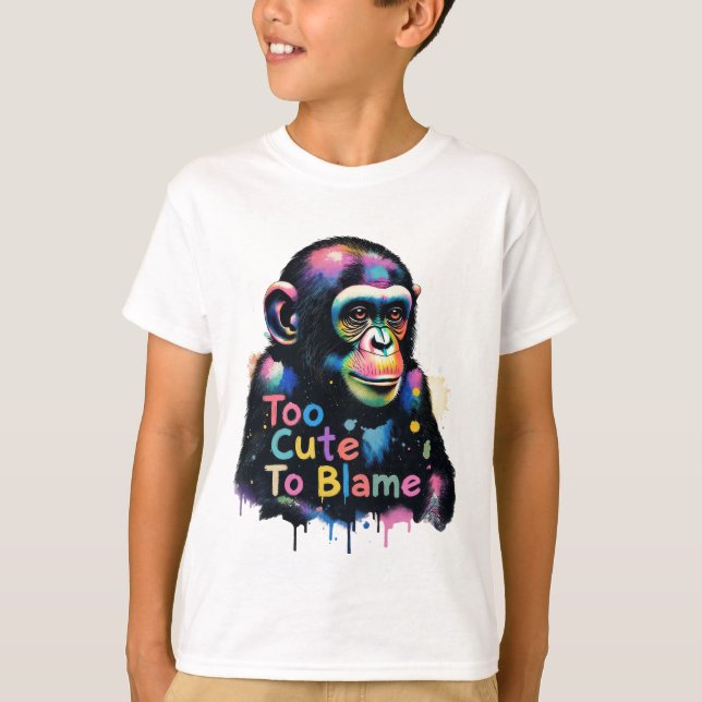 "Too Cute To Blame" T-Shirt (Front)