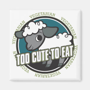 Too Cute to Eat Sheep Magnet