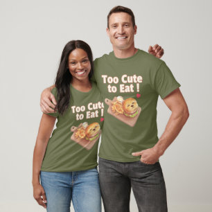 Too Cute to Eat: Smiling Bichon Burger Art T-Shirt