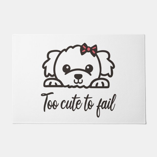 Too cute to fail(4) doormat (Front)