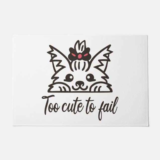 Too cute to fail doormat (Front)