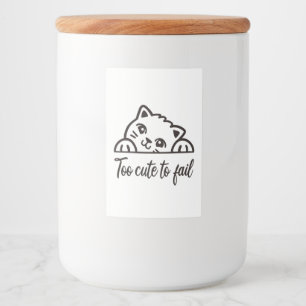 Too cute to fail food label