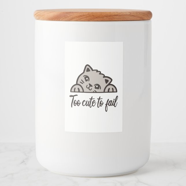 Too cute to fail food label (Front)