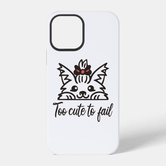 Too cute to fail iPhone case (Back)