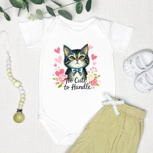 "Too Cute to Handle" Adorable Baby Bodysuit