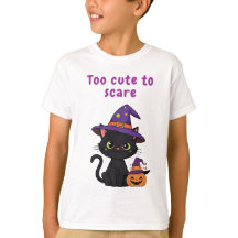 Too Cute to Scare – Halloween Black Cat Design
