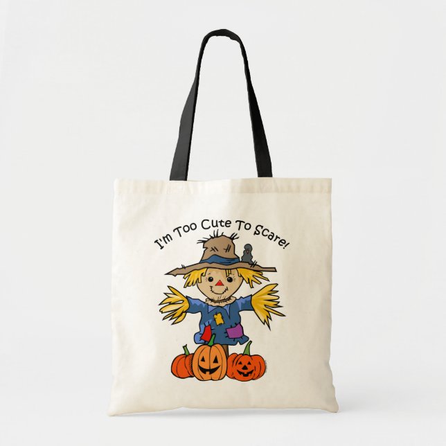 Too Cute To Scare Trick or Treat Bag (Front)