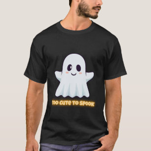 Too Cute To Spook – Adorable Kawaii Ghost Hallowee T-Shirt