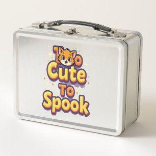 Too Cute To Spook Cat Metal Lunch Box