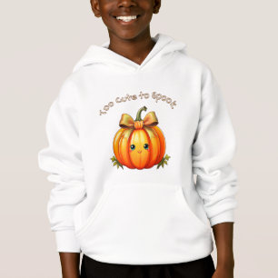 Too Cute to Spook – Cozy Pumpkin Hoodie