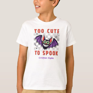 Too Cute To Spook Cute Bat Halloween Design T-Shirt