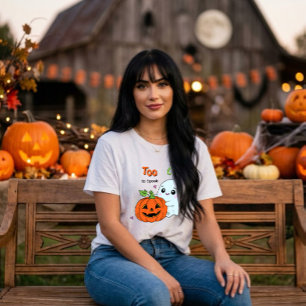 Too Cute to Spook – Cute Ghost Halloween T-Shirt