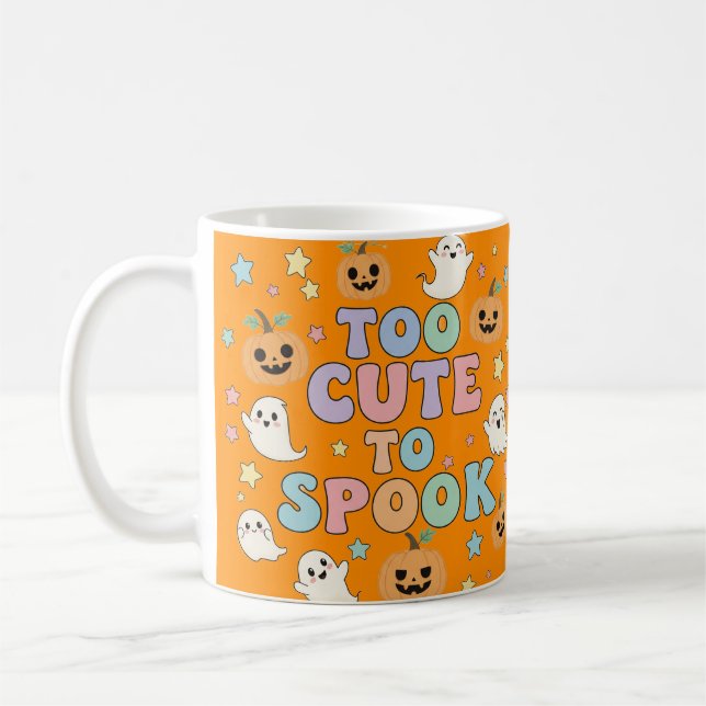 Too Cute to Spook – Cute Halloween Mug (Left)