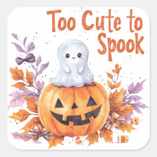 Too Cute to Spook ExDesigner Halloween Square Sticker