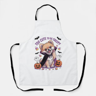Too Cute To Spook Funny Halloween Dog Corgi T shir Apron