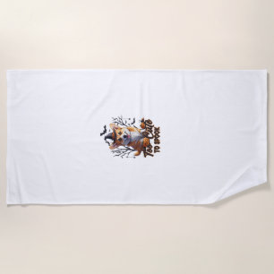 Too Cute To Spook Funny Halloween Dog Corgi T shir Beach Towel