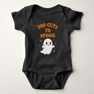 Too Cute To Spook - Funny Halloween Ghost Baby Bodysuit