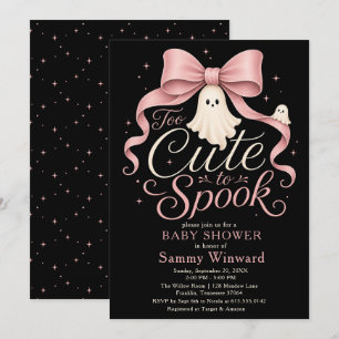 Too Cute to Spook Ghost Baby Shower Invitation