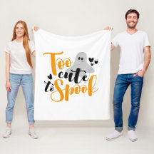 Too Cute To Spook Ghost Halloween Funny Hoodie