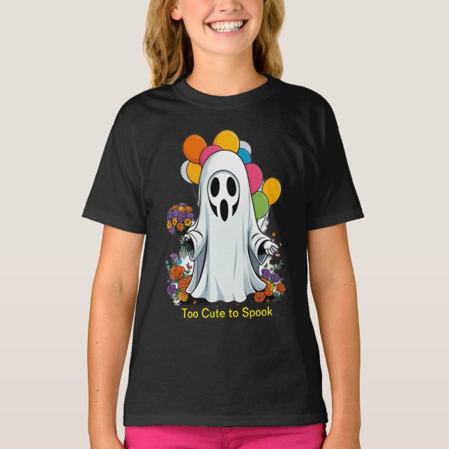 Too Cute to Spook Ghost T-Shirt Design (Front)