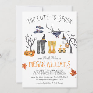 Too Cute to Spook   Halloween Baby Shower