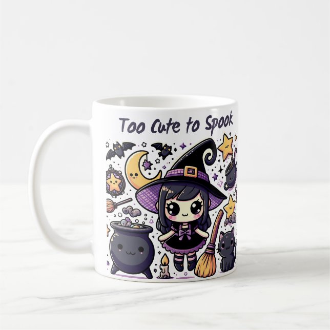 Too cute to Spook-Halloween Coffee Mug (Left)