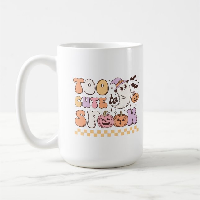 Too Cute to Spook Halloween Coffee Mug (Left)