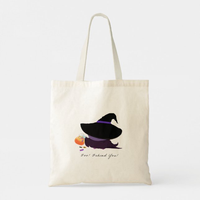 Too Cute to Spook Halloween Ghost Tote Bag (Back)