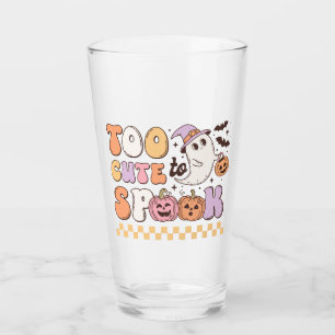 Too Cute to Spook Halloween Glass